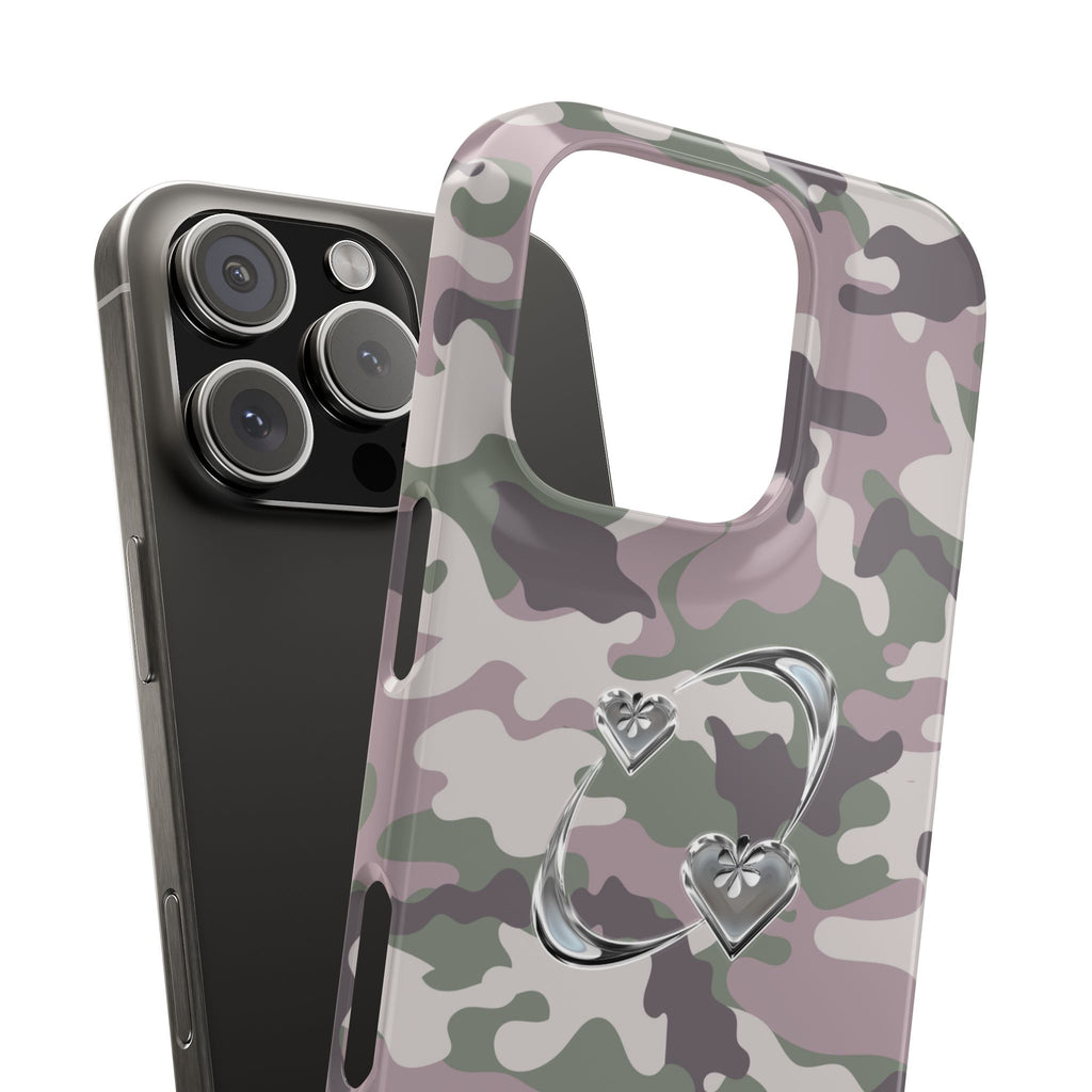 Camouflage Heart Snap Phone Case