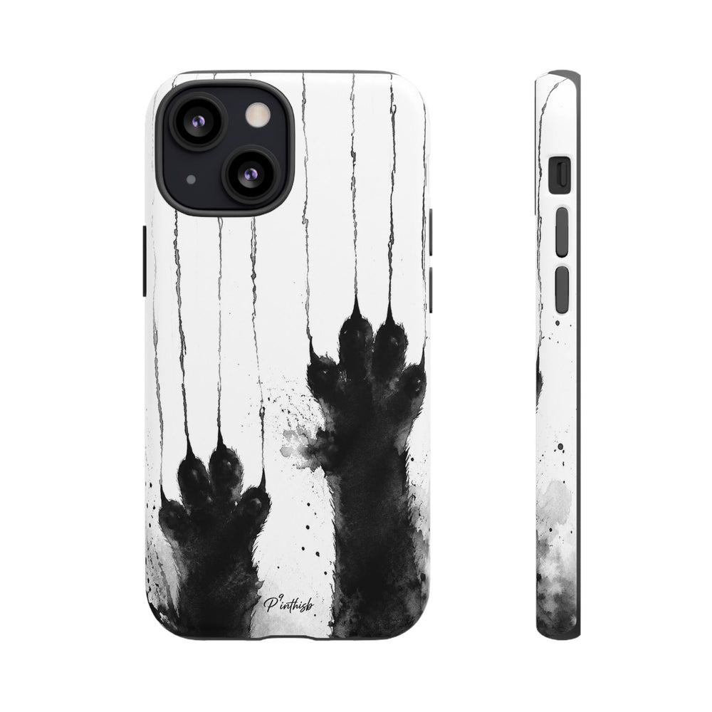Black Ink Paw Print Tough Case