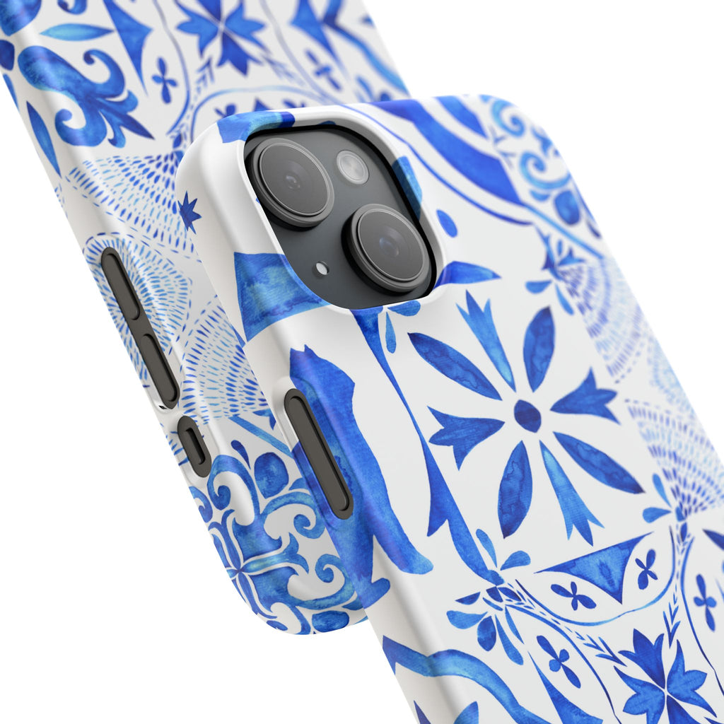 Blue Tile Pattern Snap Phone Case