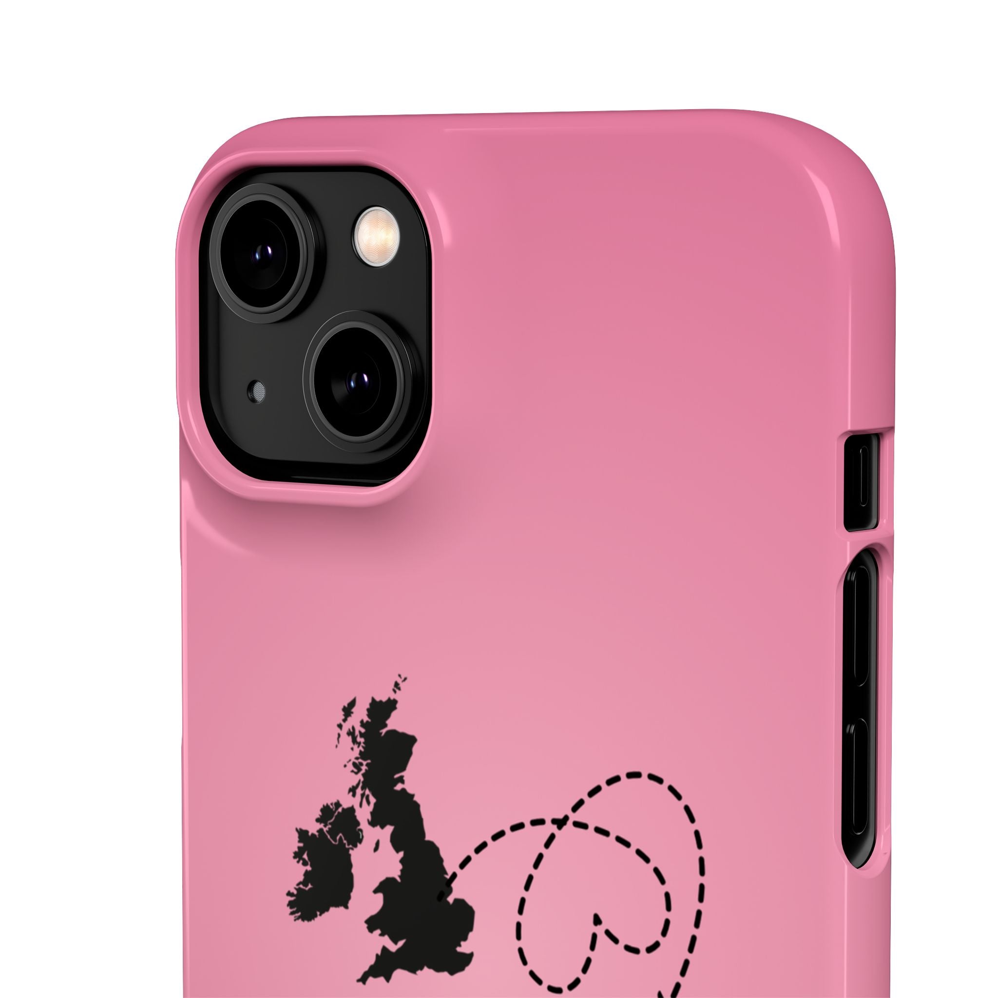 UK to Albania Pink Snap Phone Case