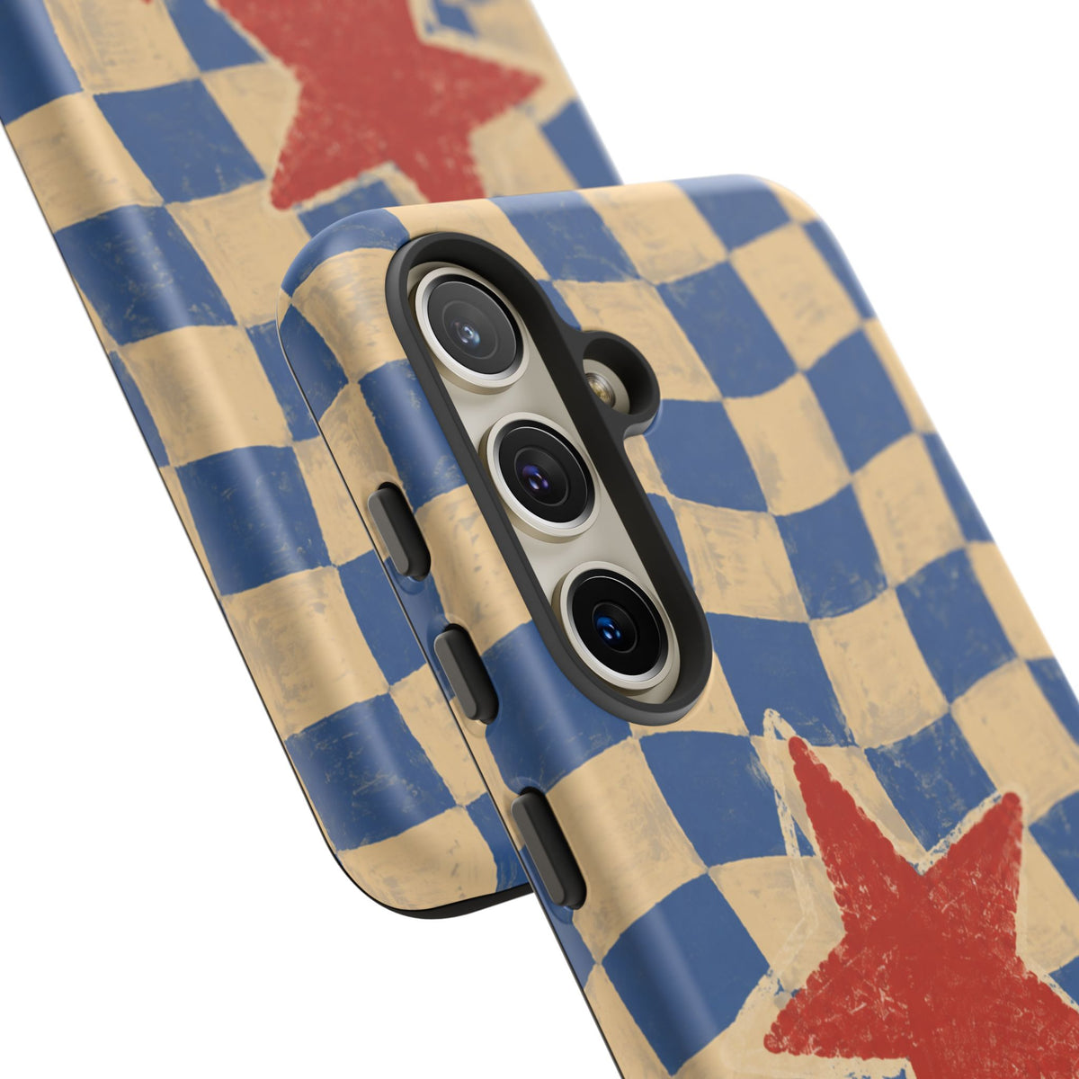 Blue & Cream Retro Star Phone Case