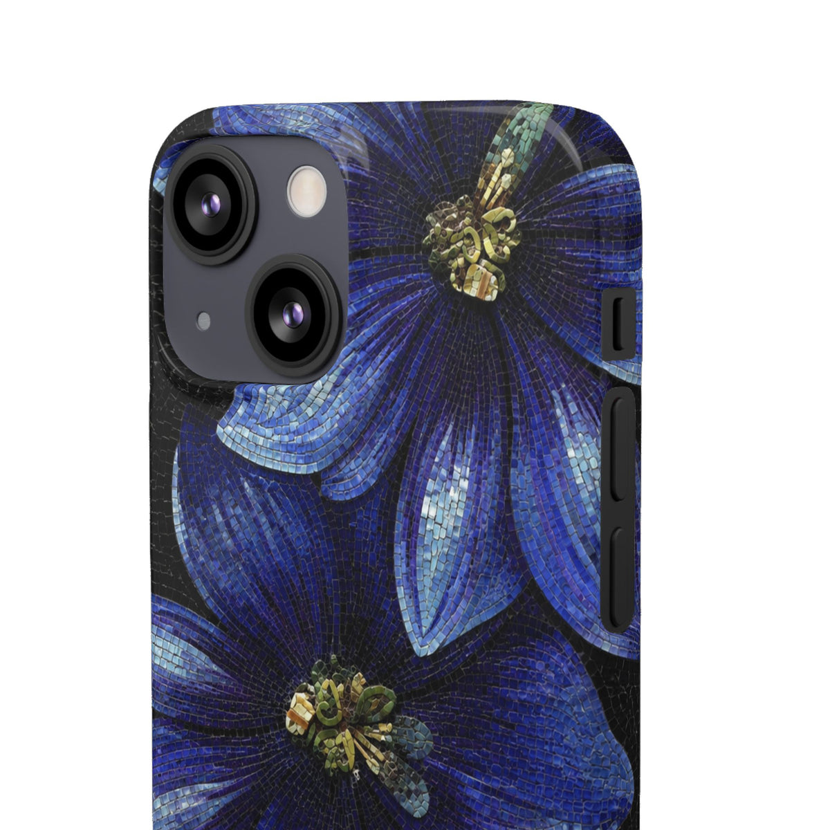 Blue Floral Snap Case