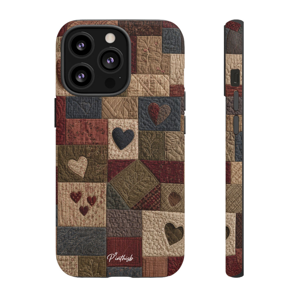 Patchwork Hearts Phone Case