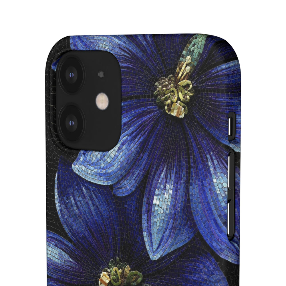 Blue Floral Snap Case