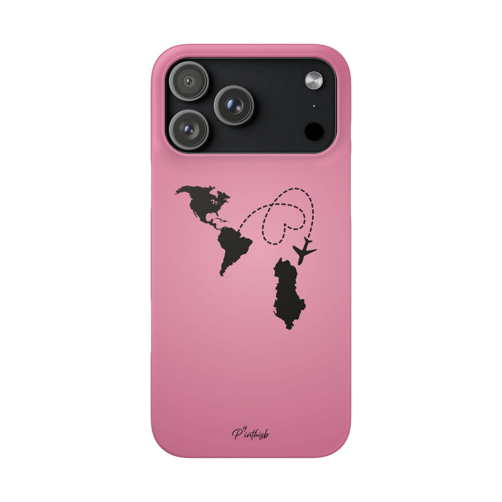America to Albania Pink Snap Phone Case