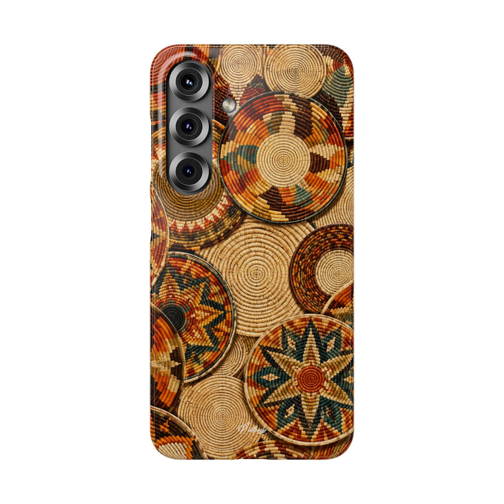 Bohemian Woven Basket Pattern Snap Case