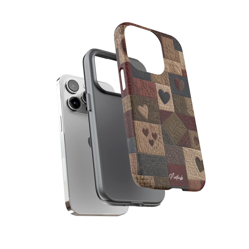 Patchwork Hearts Phone Case