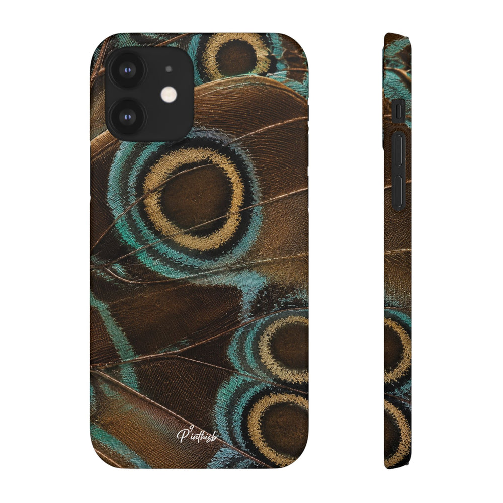 Peacock Feather Pattern Snap Case