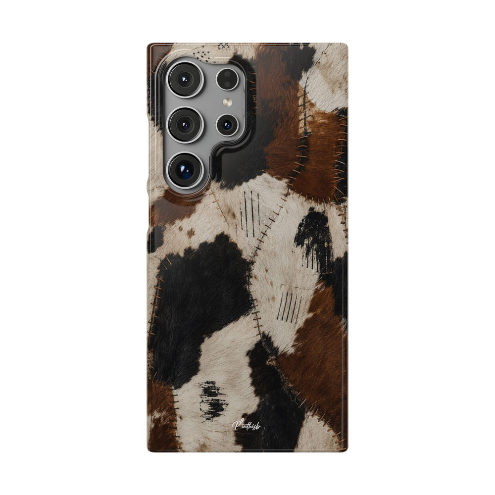 Brown & Black Animal Print Snap Case