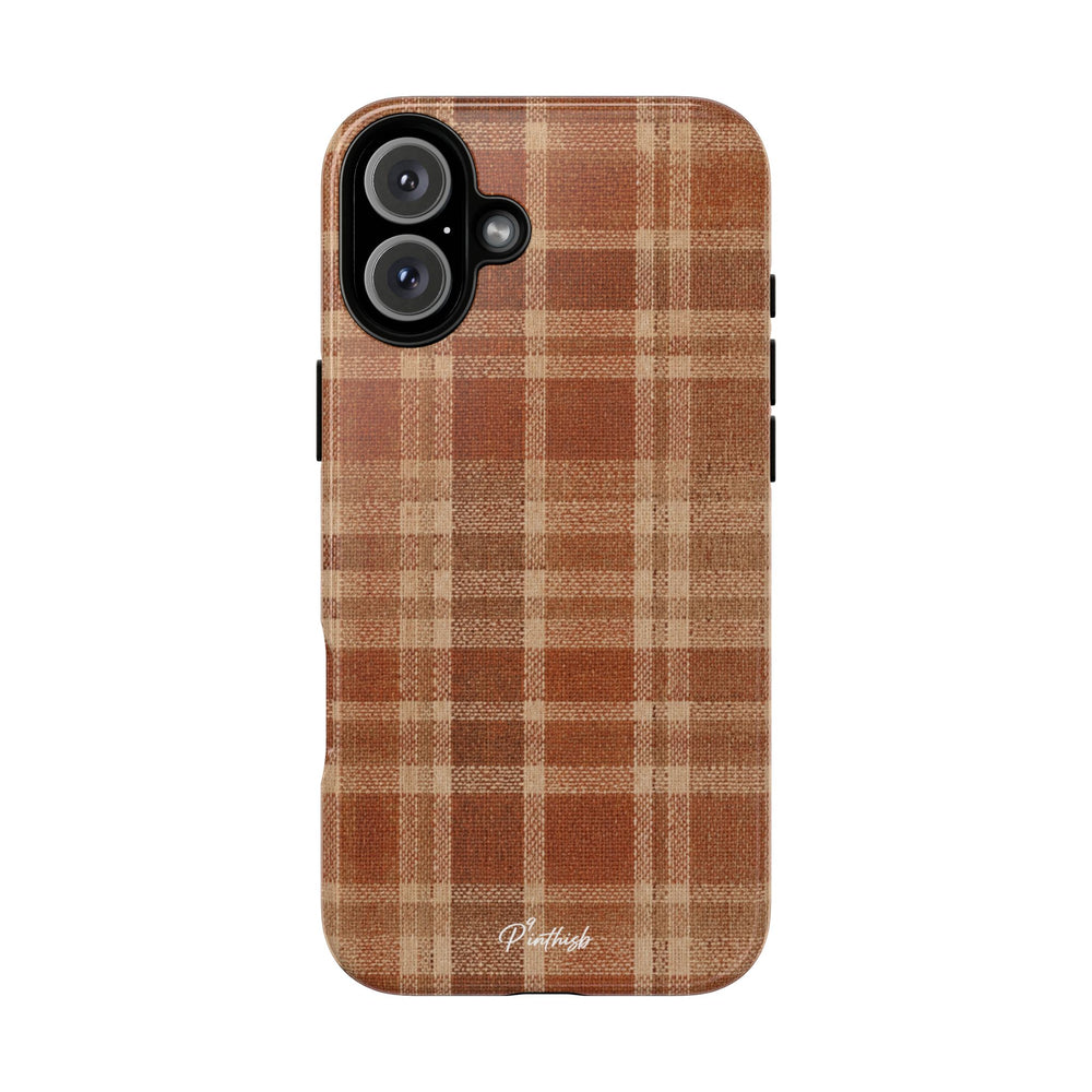 Rustic Brown Cozy Plaid Tough Case
