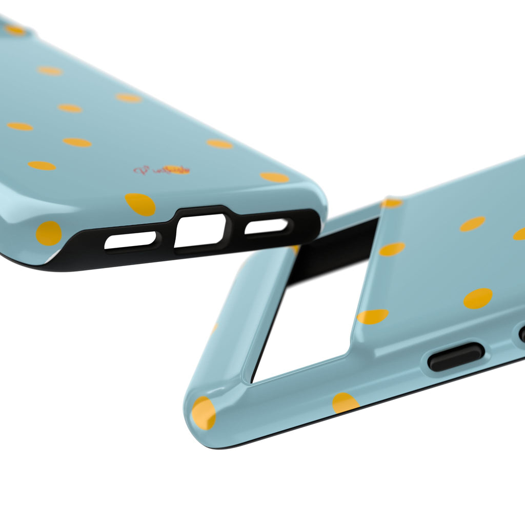 Blue & Yellow Polka Dot Tough Phone Case