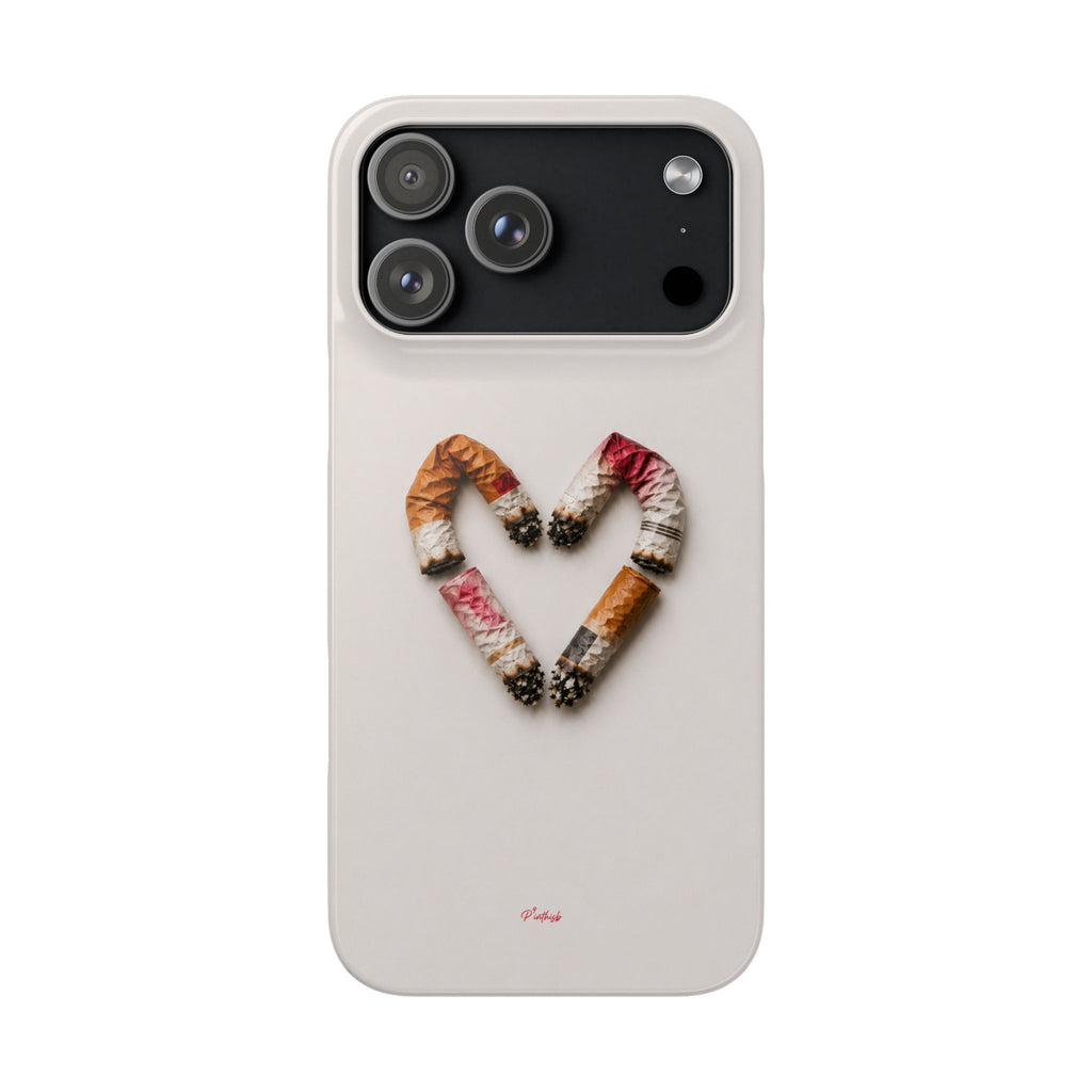 Cigarette Butts Heart Snap Case