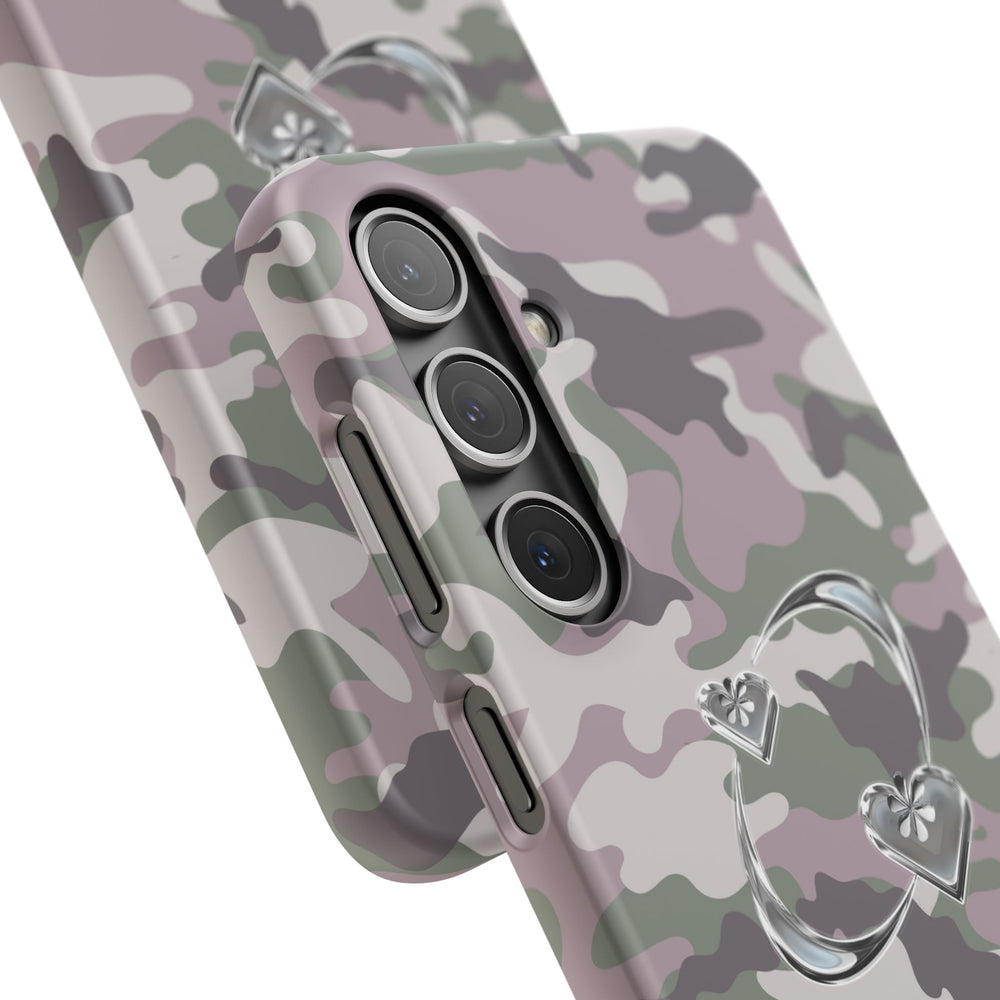 Camouflage Heart Snap Phone Case