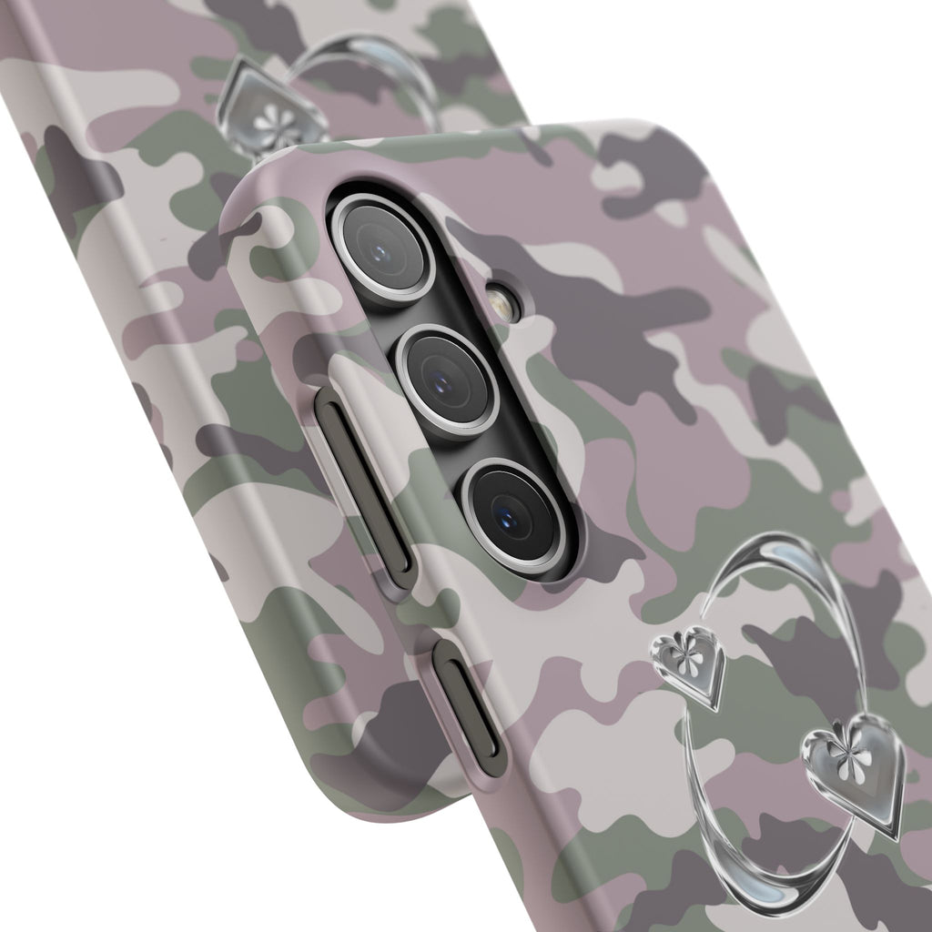 Camouflage Heart Snap Phone Case