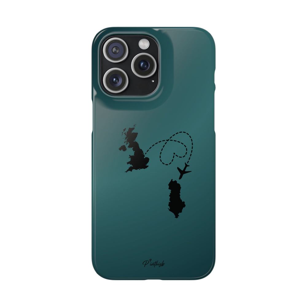 Copy of UK to Albania Pink Snap Phone Case