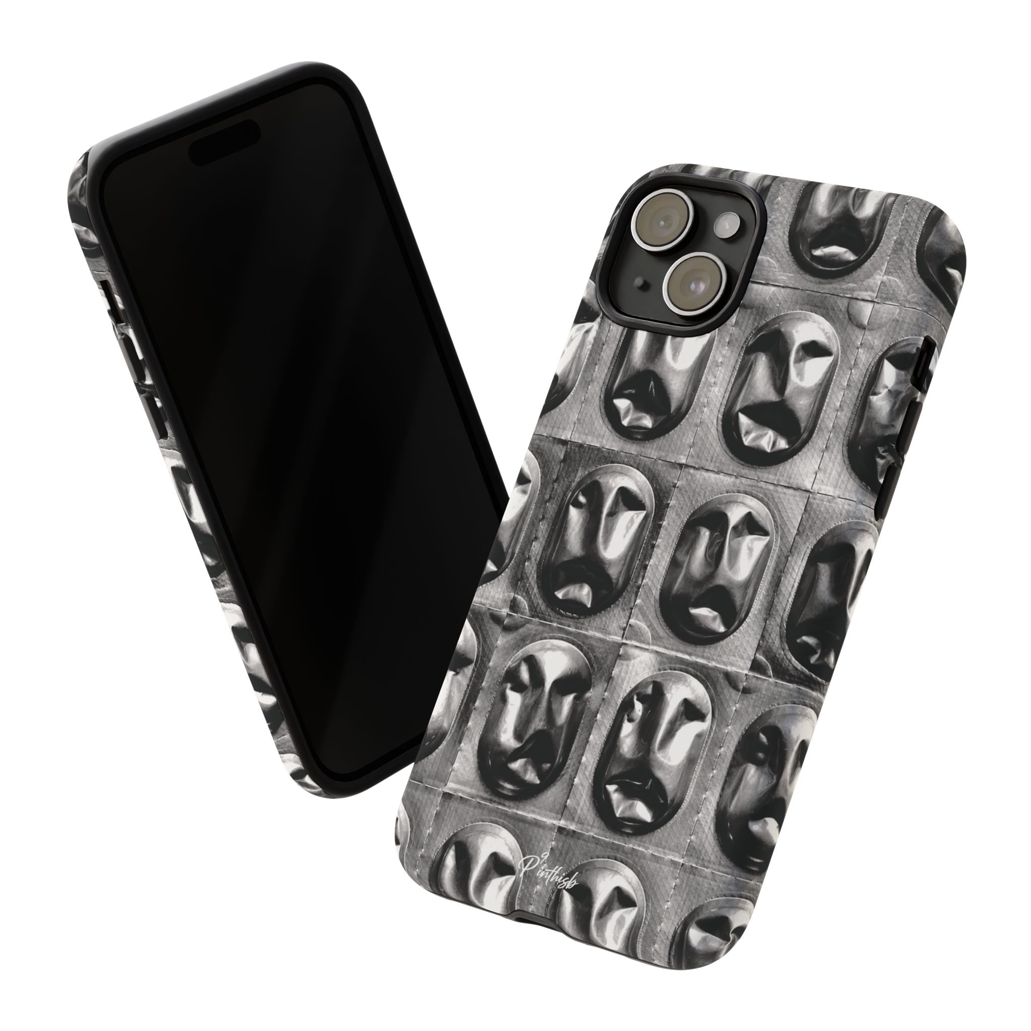 Metallic Mask Grid Tough Case