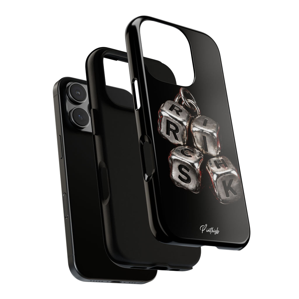Metallic Dice 'RISK' Phone Case