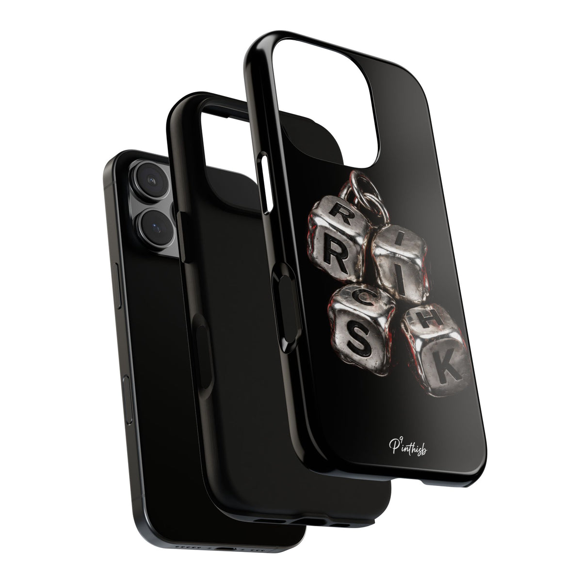 Metallic Dice 'RISK' Phone Case