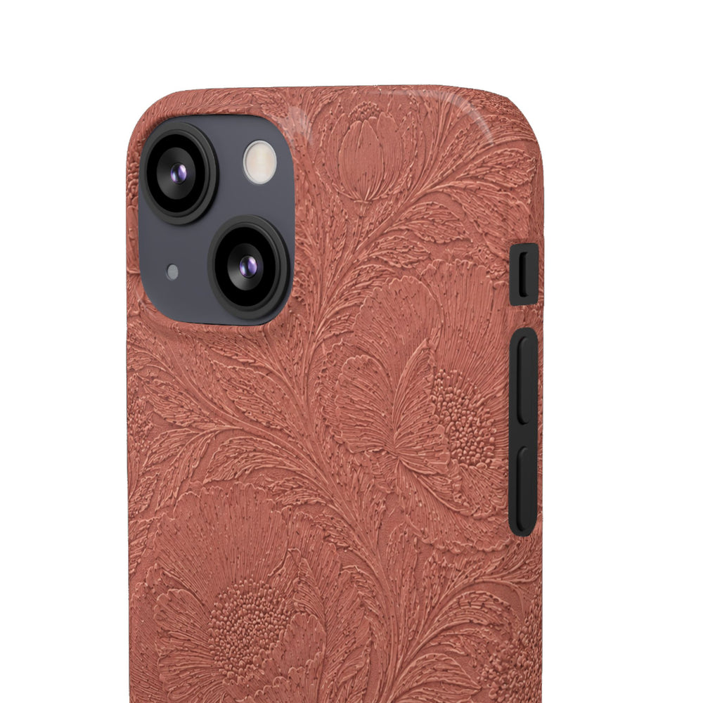 Embossed Floral Snap Case
