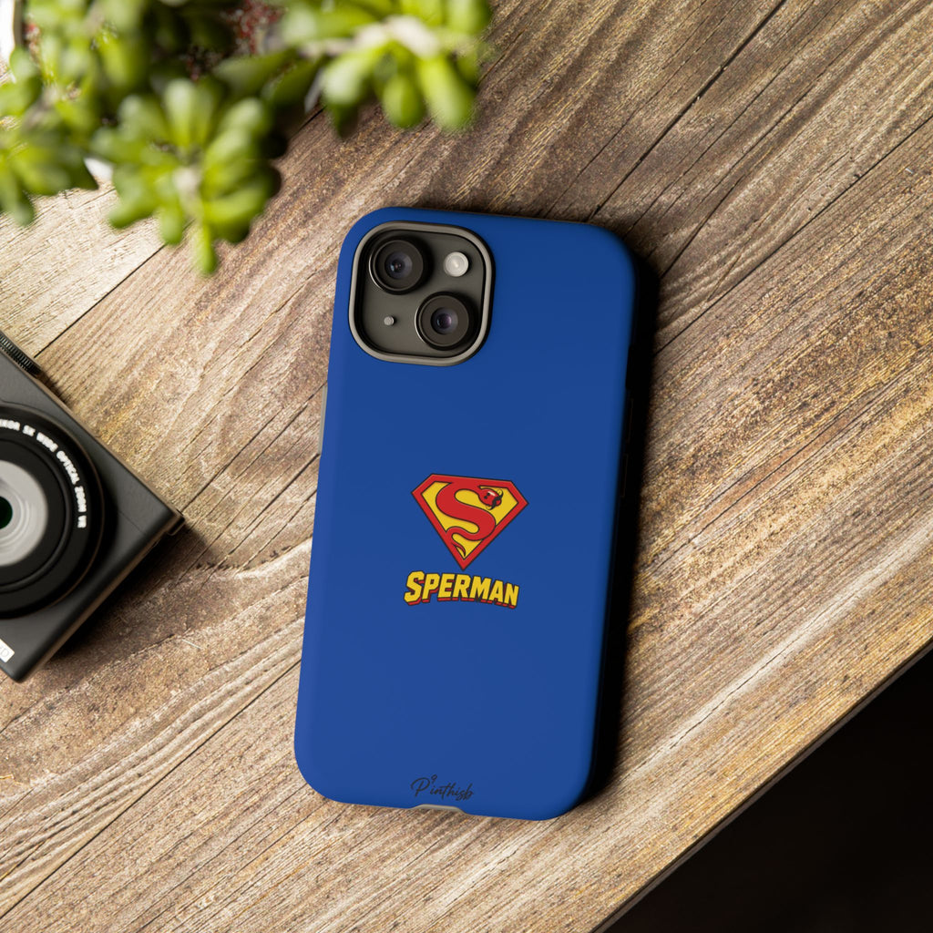 "SPERMAN" Parody Logo Tough Phone Case