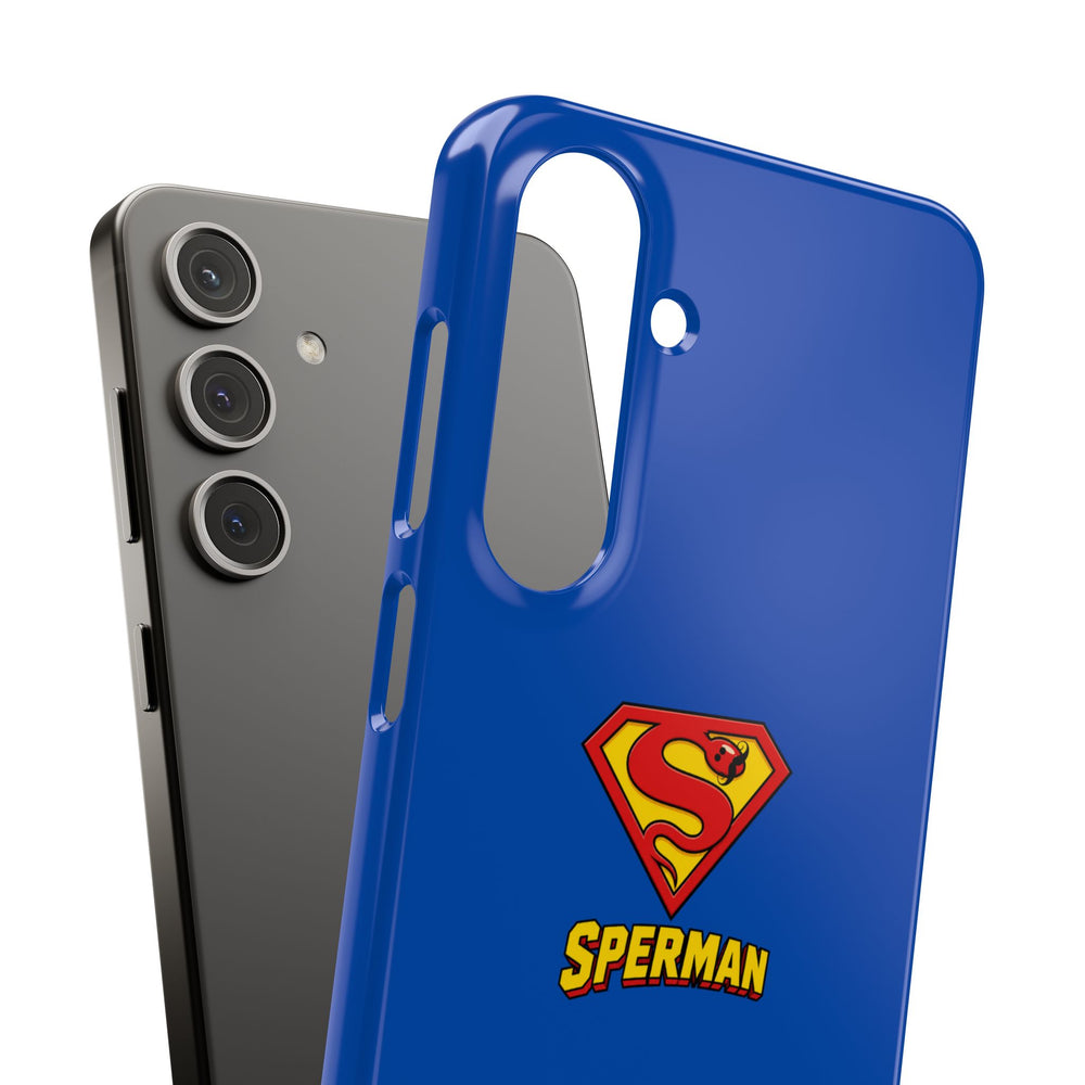 "SPERMAN" Parody Logo Snap Phone Case