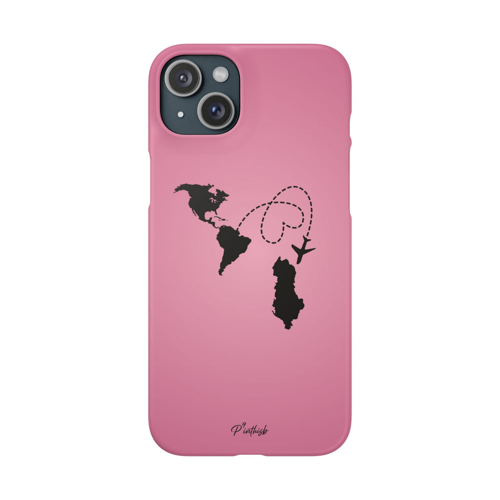 America to Albania Pink Snap Phone Case