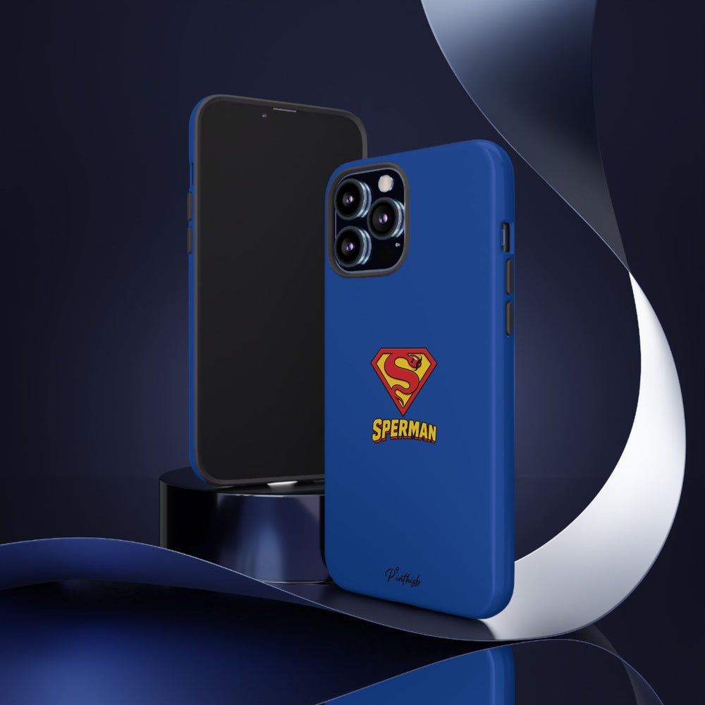 "SPERMAN" Parody Logo Tough Phone Case