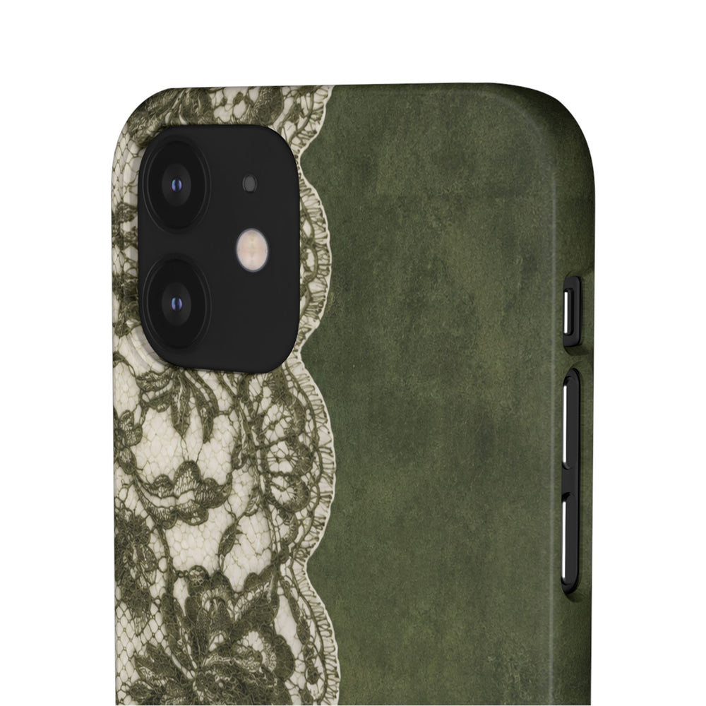 Olive Lace Snap Case