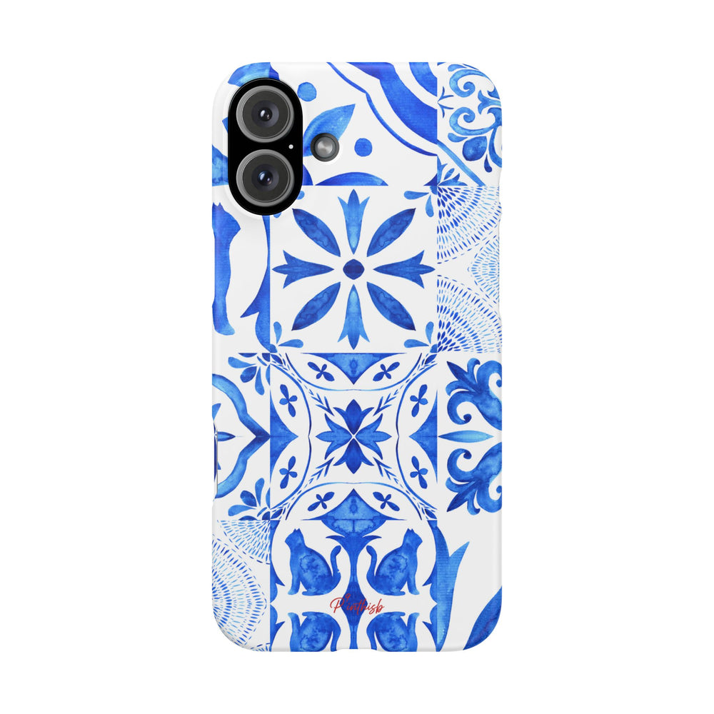 Blue Tile Pattern Snap Phone Case