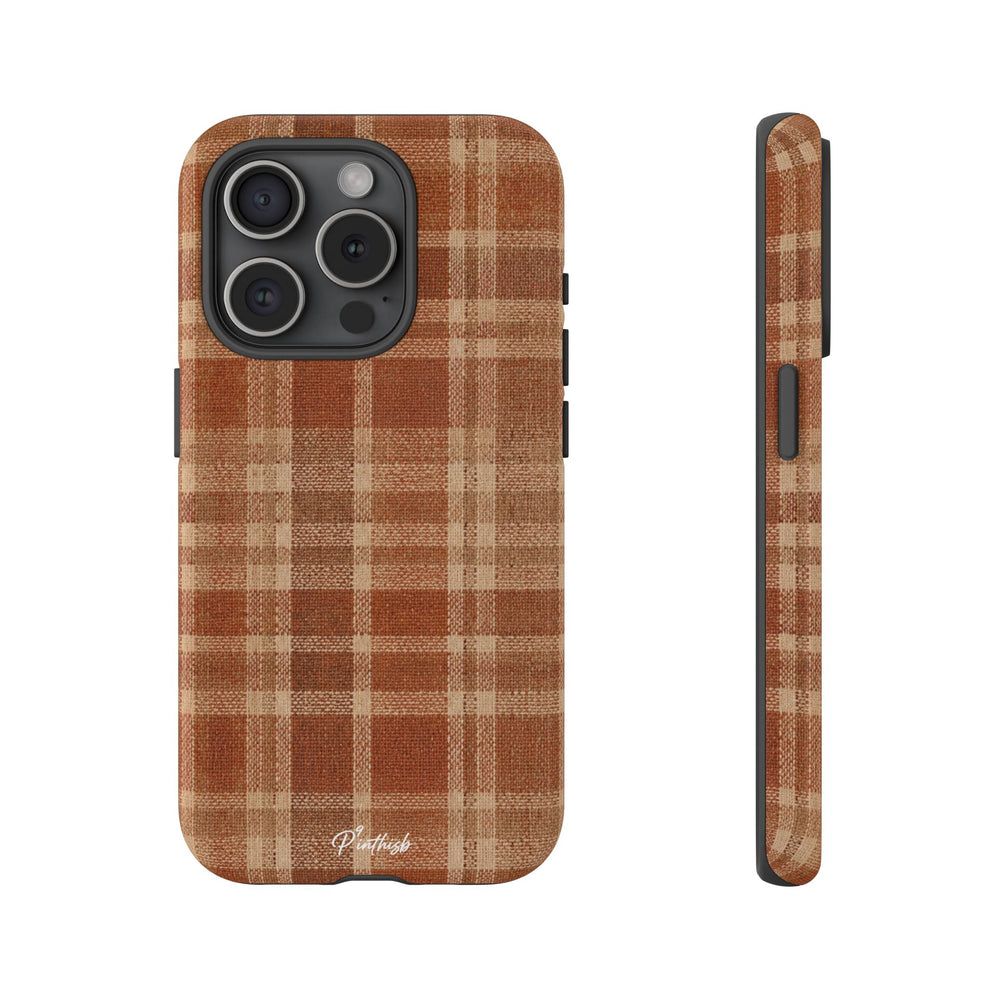 Rustic Brown Cozy Plaid Tough Case