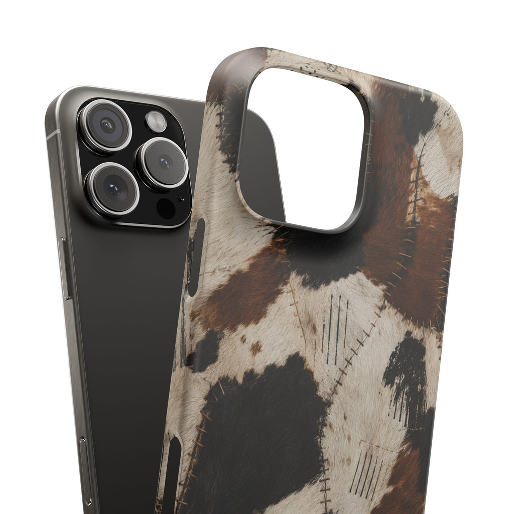Brown & Black Animal Print Snap Case