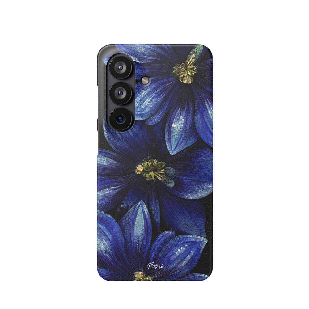Blue Floral Snap Case