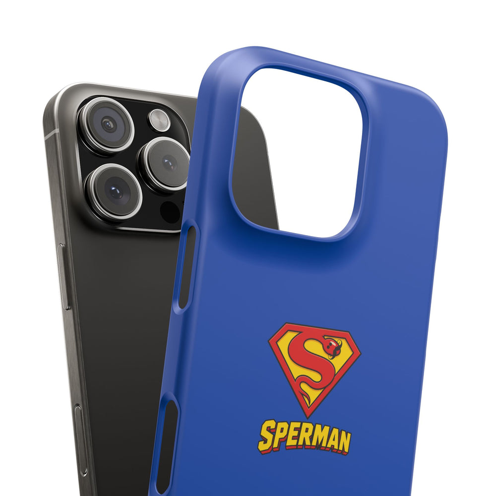 "SPERMAN" Parody Logo Snap Phone Case