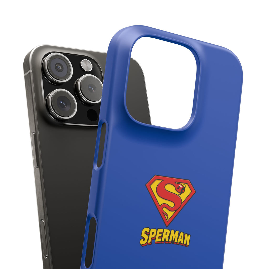 "SPERMAN" Parody Logo Snap Phone Case