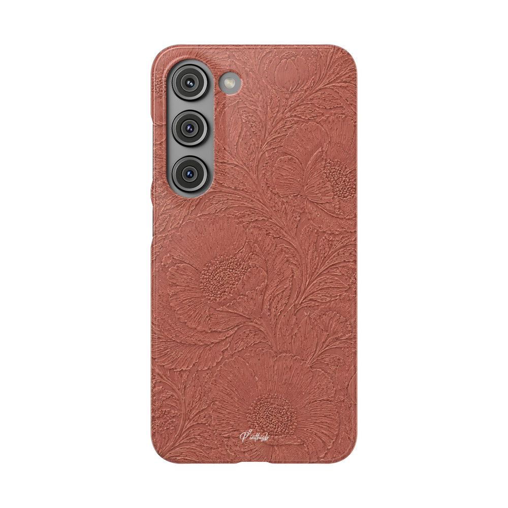 Embossed Floral Snap Case