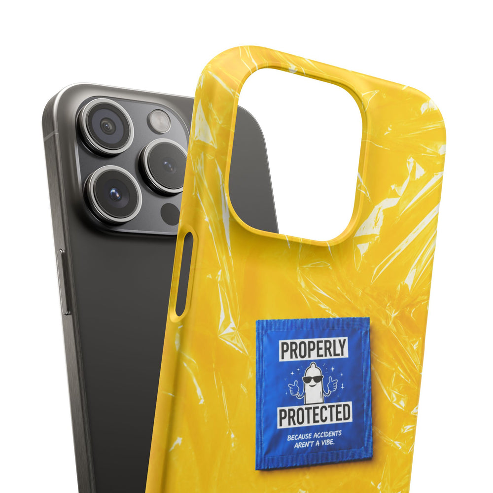 "Properly Protected" Graphic Snap Phone Case