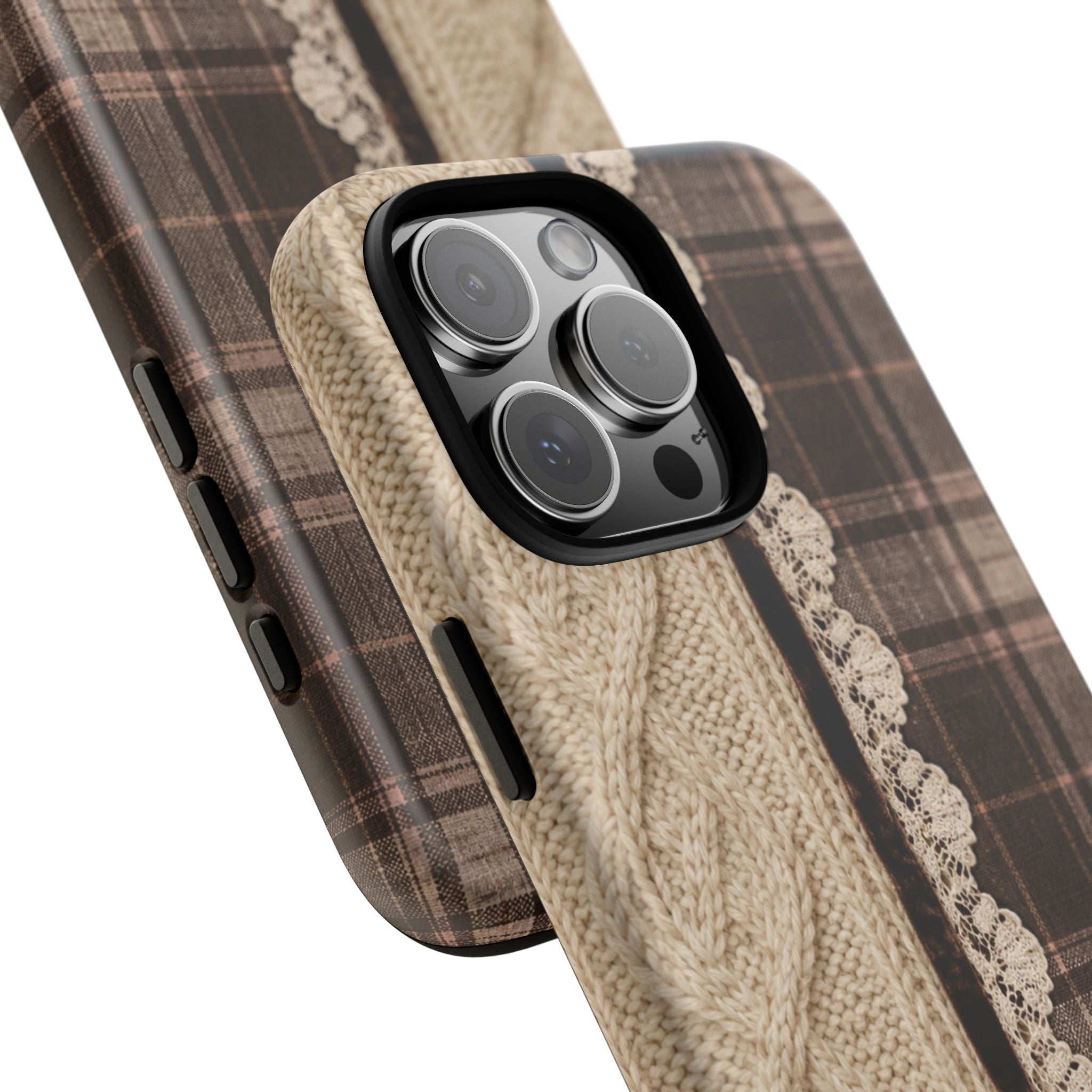Cozy Plaid Knit Tough Phone Case