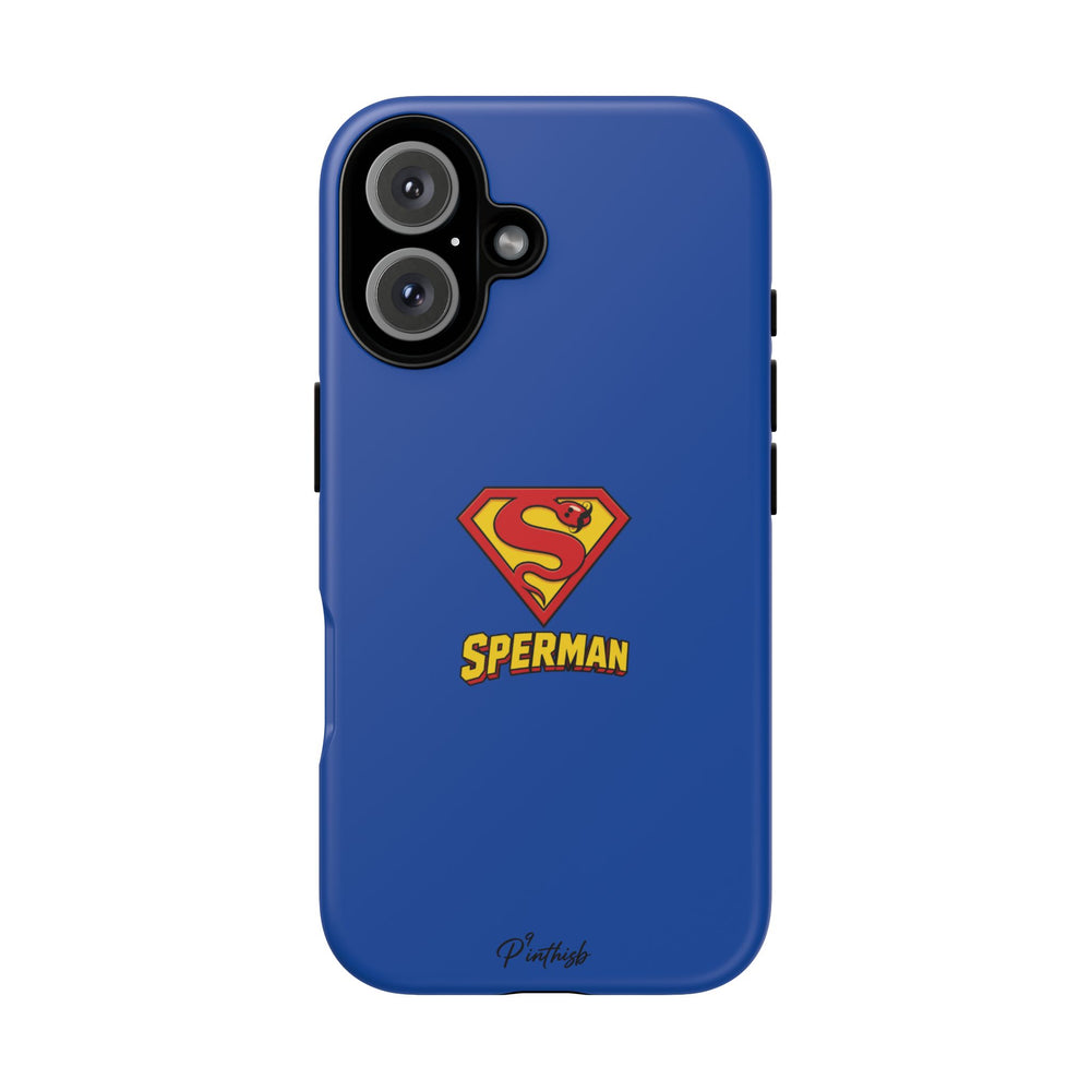 "SPERMAN" Parody Logo Tough Phone Case