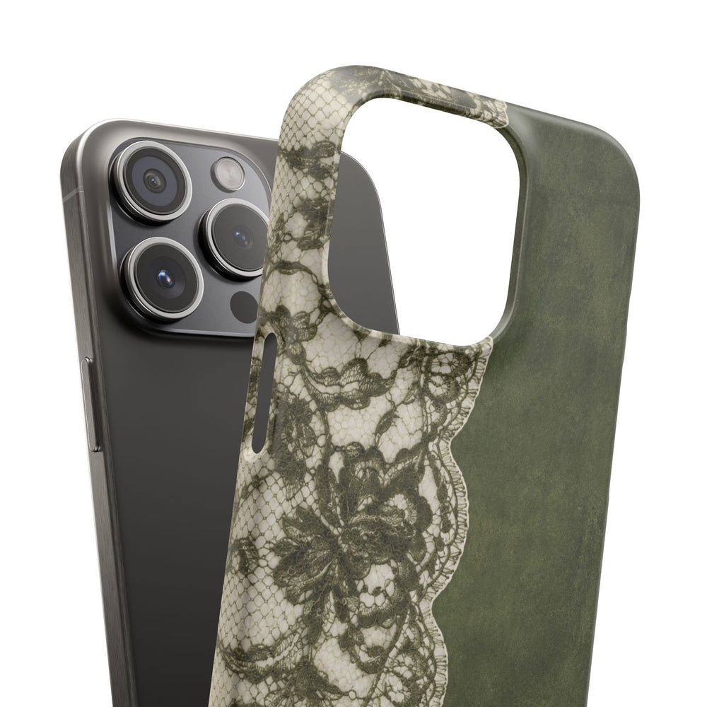 Olive Lace Snap Case