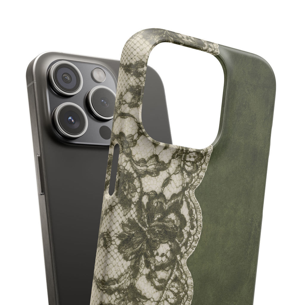 Olive Lace Snap Case