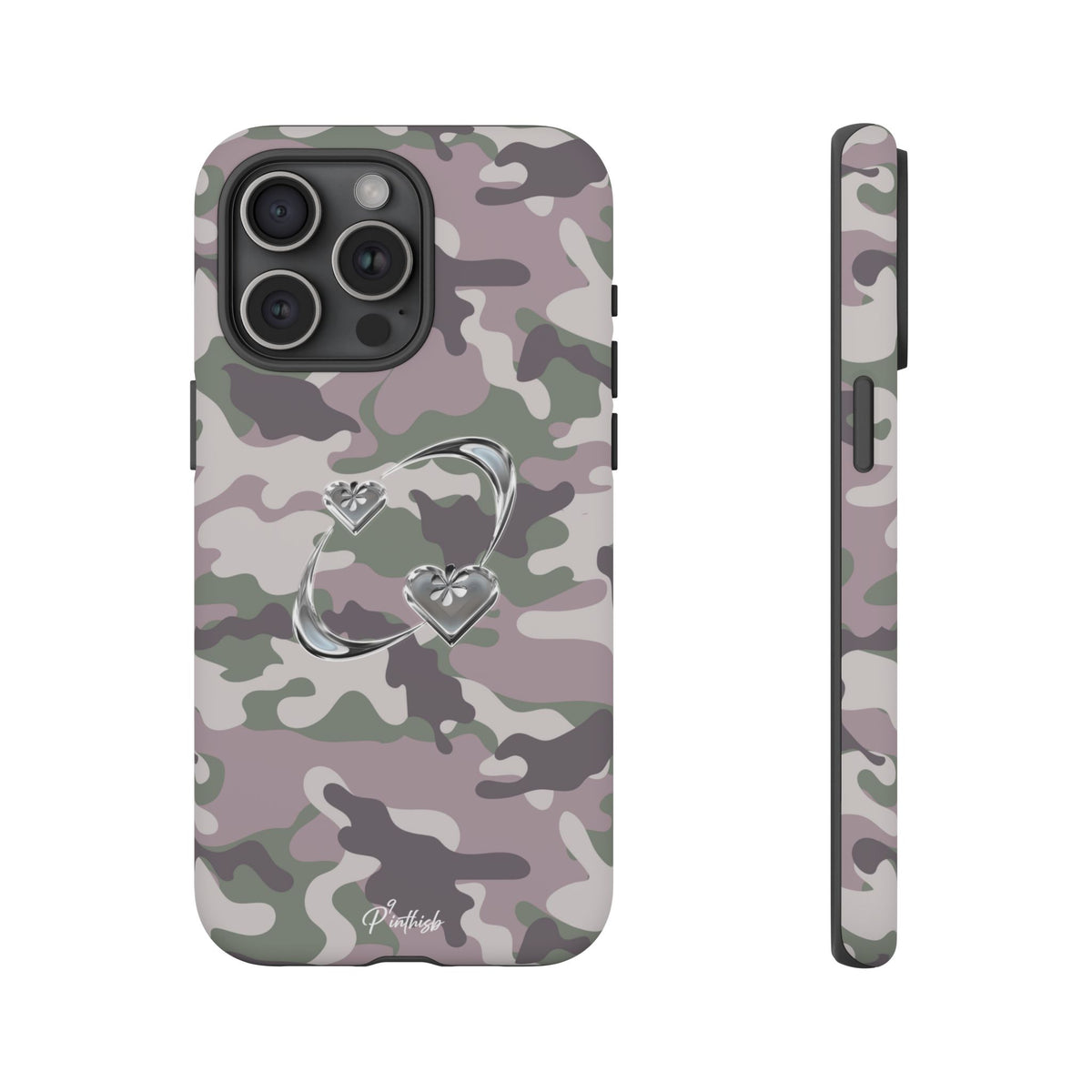 Camouflage Heart Tough Phone Case