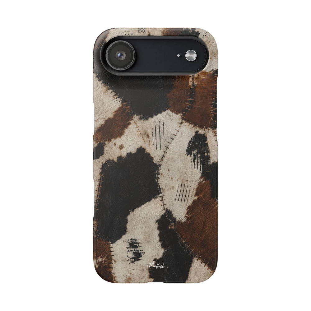 Brown & Black Animal Print Snap Case