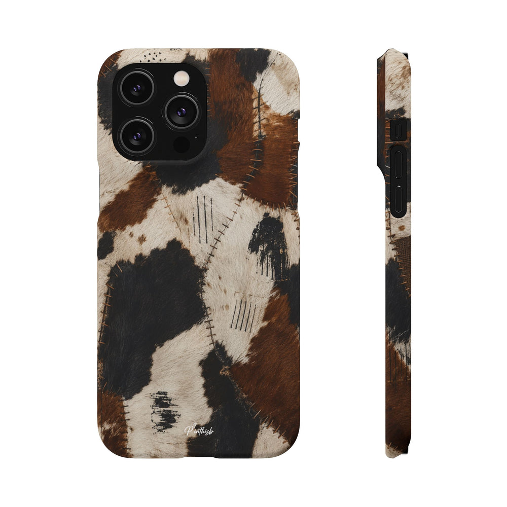 Brown & Black Animal Print Snap Case