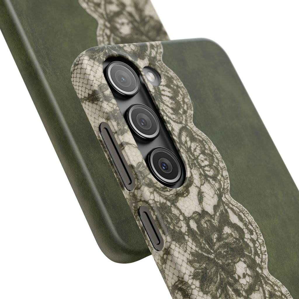Olive Lace Snap Case