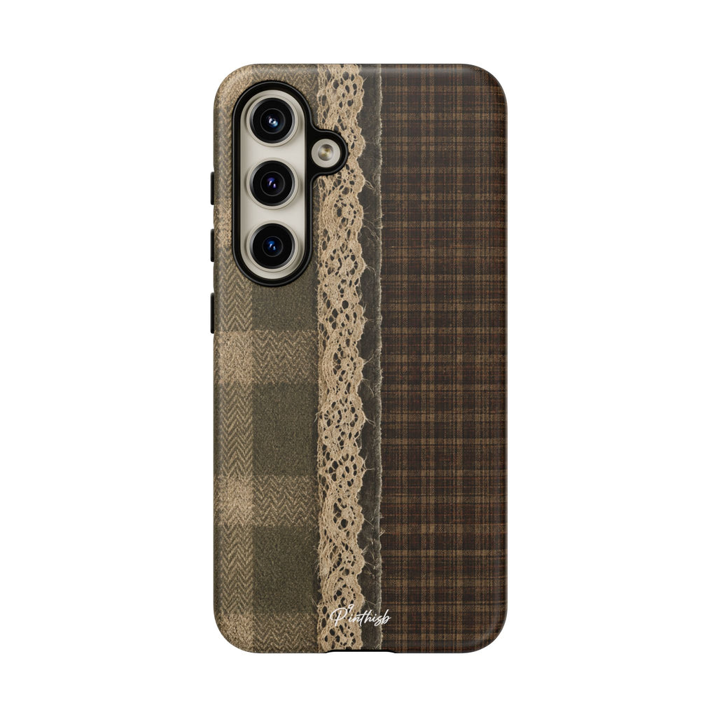 Plaid Lace Tough Phone Case