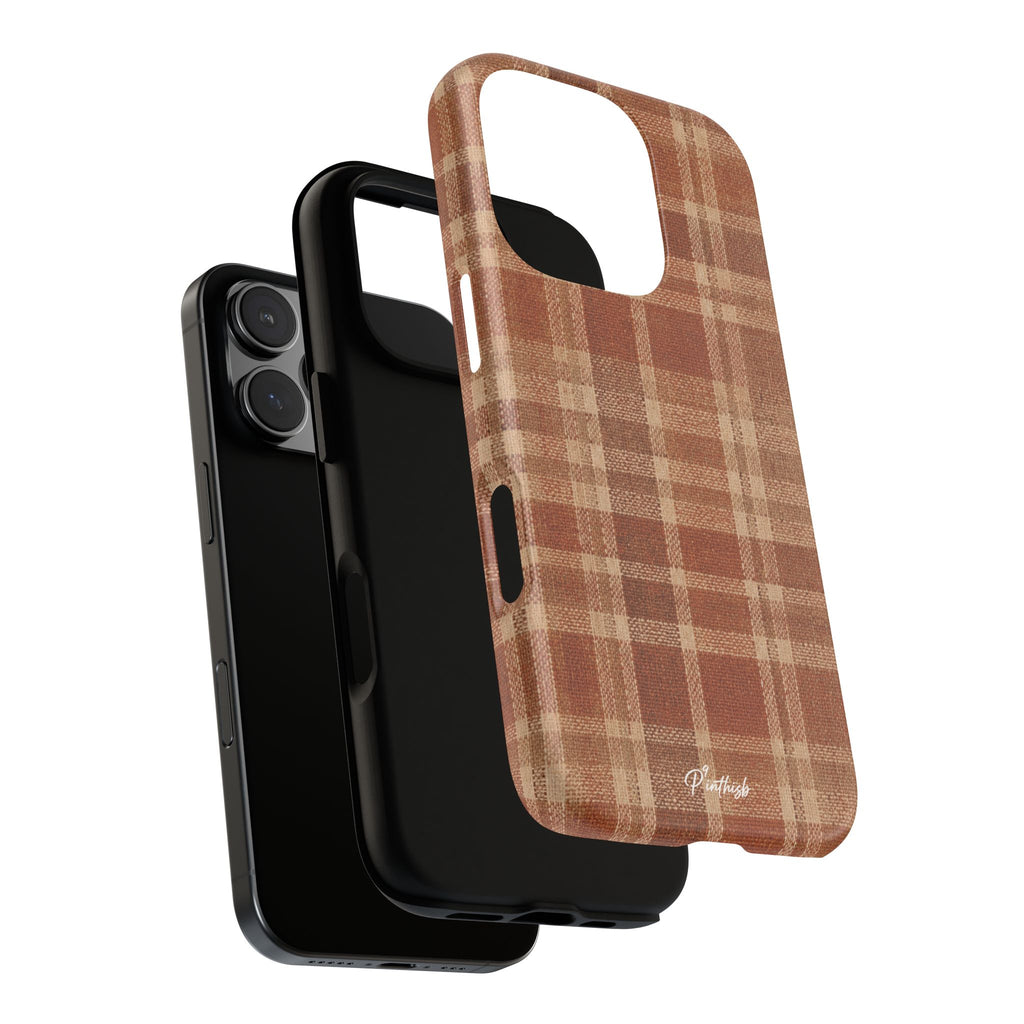 Rustic Brown Cozy Plaid Tough Case