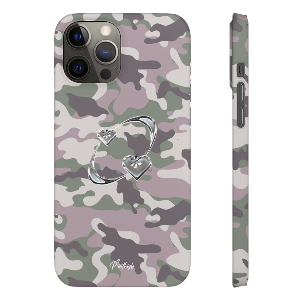 Camouflage Heart Snap Phone Case
