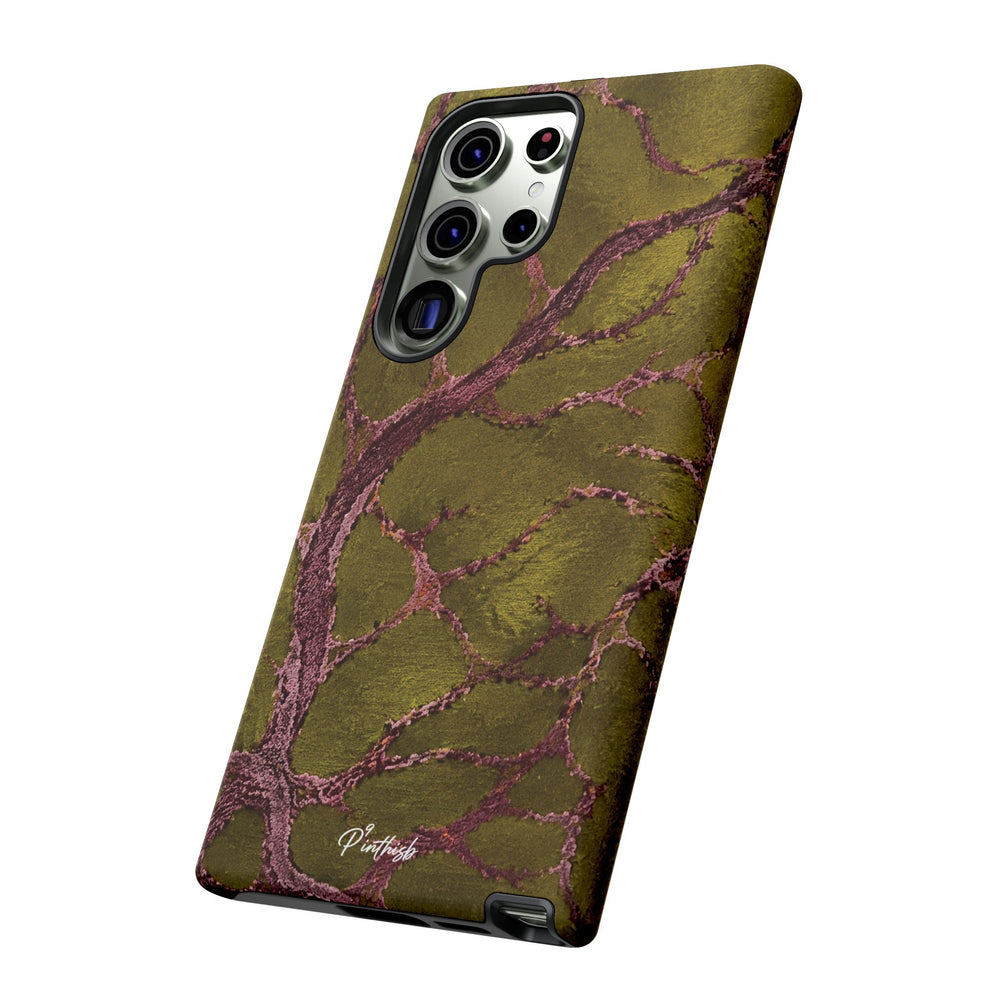 Olive & Rose Gold Tree Pattern Phone Case