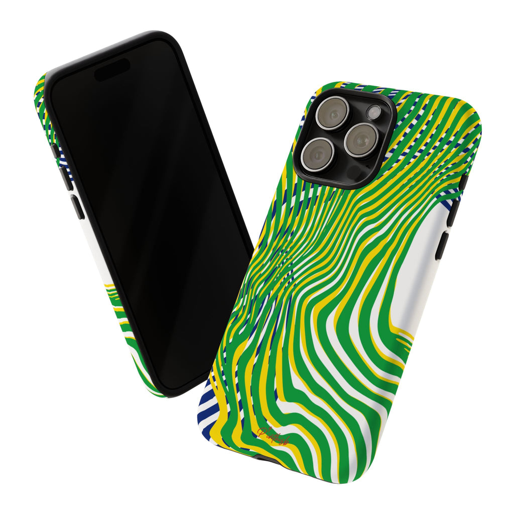Abstract Green Wave Phone Case