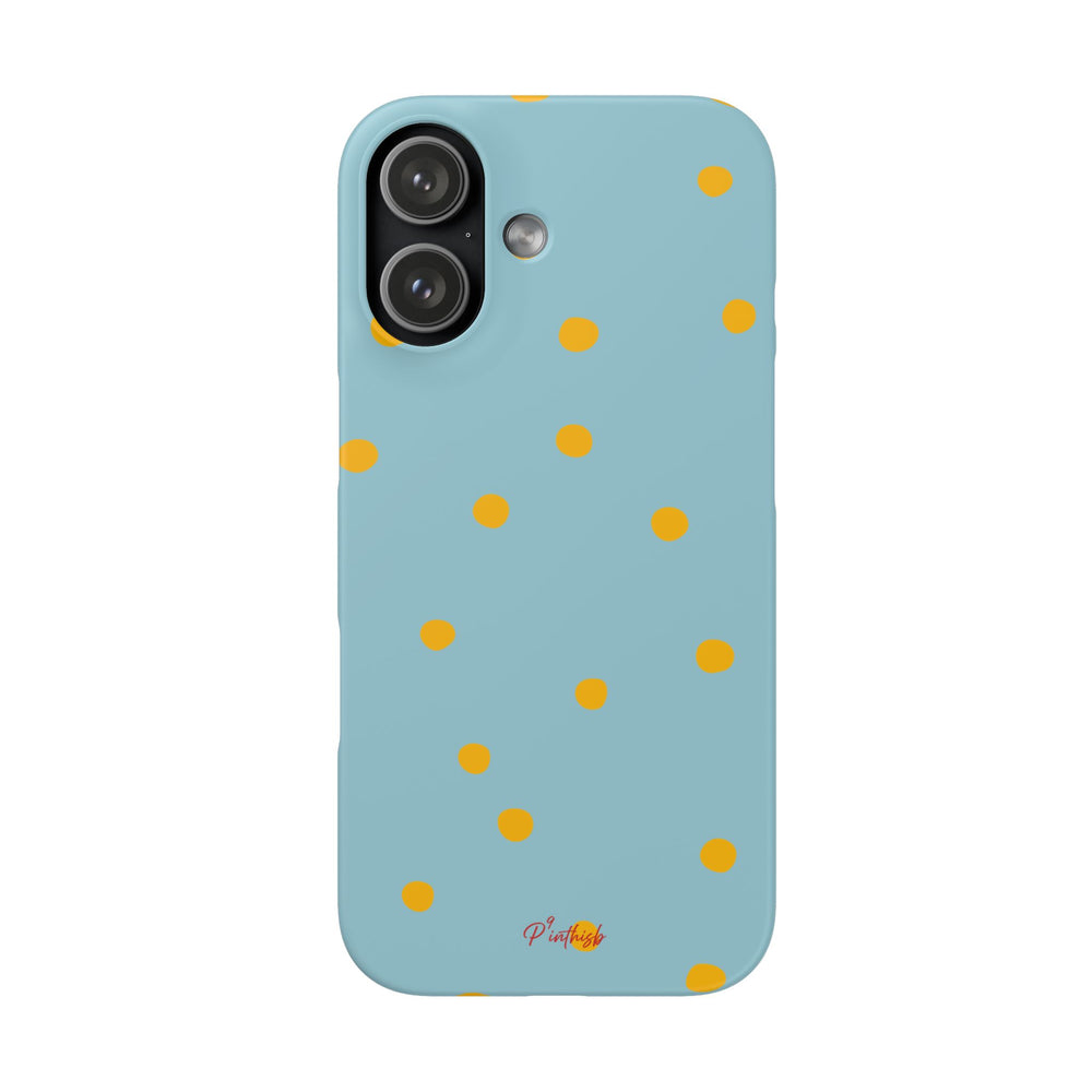 Blue & Yellow Polka Dot Snap Phone Case